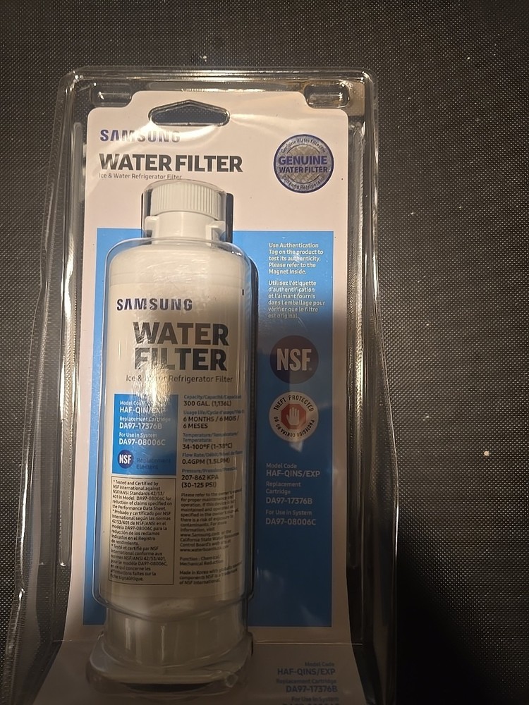 Genuine Samsung (HAF-QIN/EXP) Ice & Water Refrigerator Filter, 1-pack