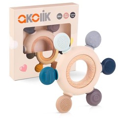 akolik Baby Teething Toys BPA Free Infant Chew Teether for 0-12 Months