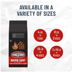 Kingsford Match Light Instant Charcoal Briquettes, 12 lbs