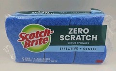 Scotch-Brite Zero Scratch 9 Count Scrub Sponges (4.4in x 2.6in x 0.7in ea)