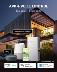 DEWENWILS 300W Wi-Fi Low Voltage Landscape Transformer with 3 Zones, 120V AC