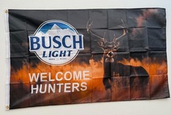 Busch Light Beer Welcome Hunters Animal Hunting 3×5 Ft Flag Banner Wall Decor