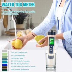 Professional 5-in-1 Water Tester Tool PH/TDS/EC/Salinity/Temperature for Pool