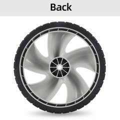 2 Set 12×1.75″ Plastic Rear Lawn Mower Wheels for Arnold 490-324-0002, 1/2″ Bore