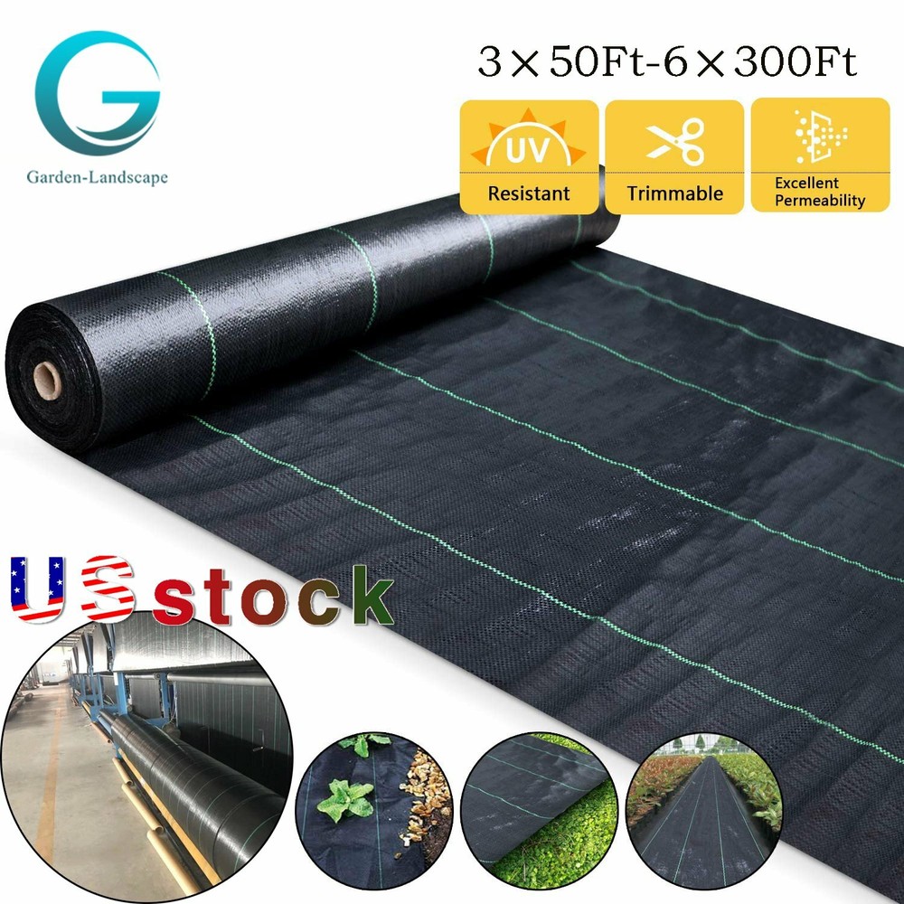 Heavy Duty Weed Barrier Fabric Woven Earthmat Ground Cover Landscape 3.2 OUNCE