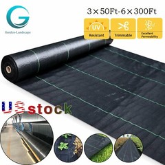 Heavy Duty Weed Barrier Fabric Woven Earthmat Ground Cover Landscape 3.2 OUNCE