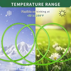 Yolass 1/4″x100 ft Green Transparent Flexible Reinforced Polyurethane (pu) Air H