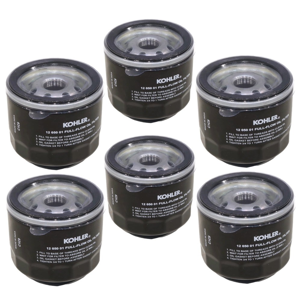 OEM (6-Pack) Kohler OIL FILTER for 12 050 01-S, 1205001S, 12 050 01, 1205001