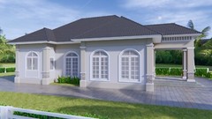 33×54 feet House Plan 10×16 meter 3 Beds 4 Baths Hip Roof PDF & (A4 Hard Copy)