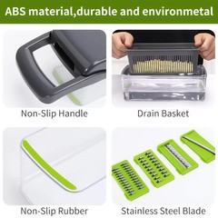 Multi Function 14 In 1 Vegetable Chopper Onion Dicer Fruit Cutter Kitchen Slicer