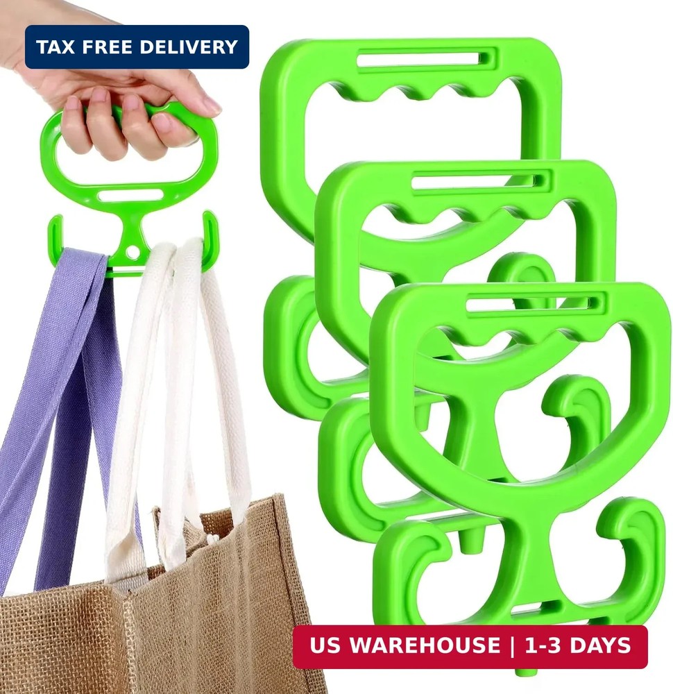 3 Pcs Grocery Bag Carrier Heavy Duty Shopping Bag Holder Reusable Comfortable Ca