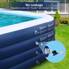 Eisenfuer Inflatable Pool For Kids And Adults No Collapse 100 X 60 X 30