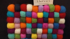 Trader Joe’s Handcrafted Multicolor Felted Wool Trivet 6.5in. x 6.5in – NWT