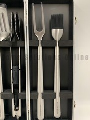 Williams Sonoma BBQ Grill Tool Set Of 4 Stainless Steel Utensils #9790B