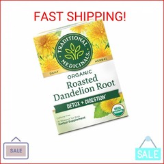Traditional Medicinals Organic, Roasted, Dandelion Root Tea – Supports Normal De