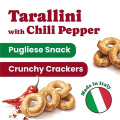Tarallini with Chili Pepper, 2.2 lb (1 kg) – Vegan – by Food to Live