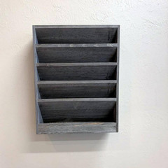 12.8 In. X 4.2 In. Gray Hanging Wood All Magazine Rack Holder, Mail Holder Organ