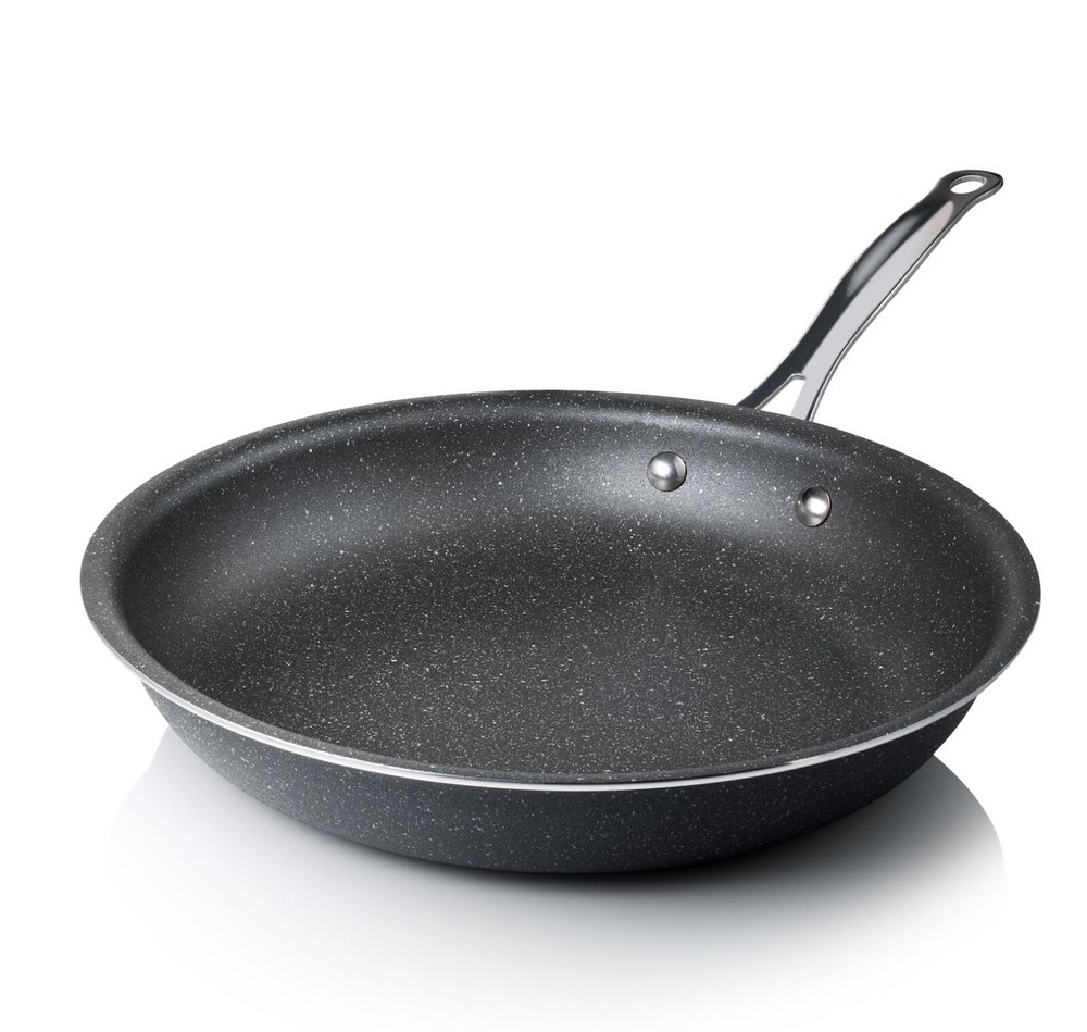 Granitestone Diamond Round Nonstick Fry Pan with Cool Touch Handle – 10” & 12”