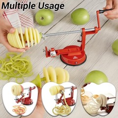 3 in 1 Heavy Duty Fruit Peeler Apple Peeler Corer Slicer Potato w/ Suction Base