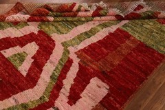 Abstract Moroccan Area Rug 5×8 Hand-knotted Wool Oriental Carpet for Any Room