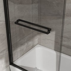 Double Sliding Bathtub Shower Door 60 in. W x 58 in. H Shower Enclosure