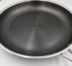 HexClad 12″ FRYING PAN with LID 12-Inch 12 Hybrid Non-Stick -Used Good Condition