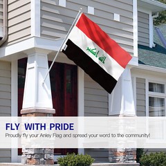 Anley Fly Breeze 3×5 Foot Iraq Flag Canvas Header Double Stitched Polyester