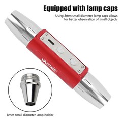 White Yellow 365nm UV Light LED Flashlight for Jade Jewelry Gem Amber Test Torch