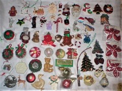 CHRISTMAS ORNAMENTS HUGE LOT SOLD AS IS AS SHOWN