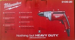 MILWAUKEE 0100-20 Magnum Corded Electric 1/4″ Drill, 7Amp