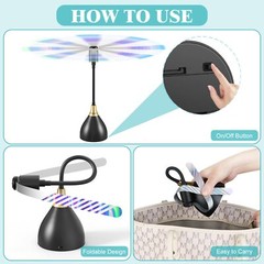 2/3/4PCS Fly Fans for Tables, Fly Repellent Fan Indoor Outdoor for Picnic, Party