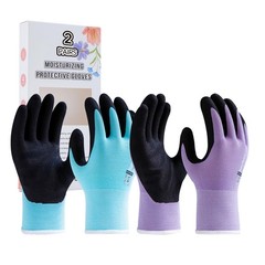 Gardening Gloves for Women, 2 Pairs, Hyaluronic Acid Moisturizing Gloves, Bre…