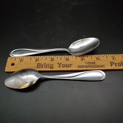 4 Hampton Silversmiths Swirl Teaspoons – 6 1/4″ Stainless Steel China