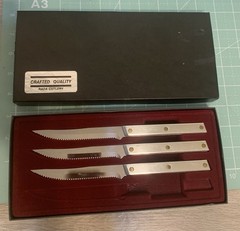 Vintage Rada Cutlery Steak Knife 7pc Gift Set With Boxes As Shown (M)