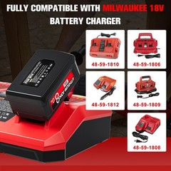 For Milwaukee for M18 18V 12.0Ah Extended Lithium 48-11-1880 Battery & Charger