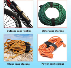 16Ft 2 Inch Wide Cable Ties, Jumpso Heavy Duty Hook and Loop Straps with 15 Buck