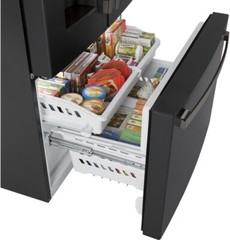 GE GFE26JEMDS 36″ Black Slate French Door Refrigerator NOB #146136 BP