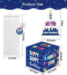 Birthday Money Pull Box Cash Gift Surprise DIY Money Holder with Happy birthday
