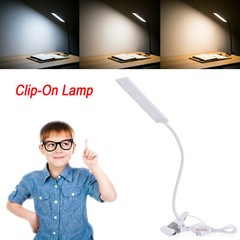 Adjustable LED Lamp Dimmable Clip-On Desk Lamp Flexible Reading Light Flexible
