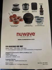 NuWave Precision Induction 4-Quart Electric Wok; Wok Stand, Frying Rack & Book