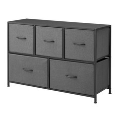 Mainstays 5 Drawer 40″ Wide Fabric Storage Dresser for Bedroom, Grey