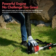 Straight Shaft String Gas Trimmer 4 Stroke 31 CC Weed Grass Eater Brush Cutter