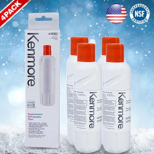 4 Pack Kenmore 9082 Replacement Refrigerator Water Filter for 469082 9903