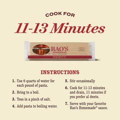 Rao’s Homemade Spaghetti Pasta, 16oz, Traditionally 16 Ounce (Pack of 1)