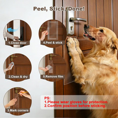 4 PCS 4″X14″ Thickened Acrylic Door Protector from Dog Scratching, Self-Adhesive