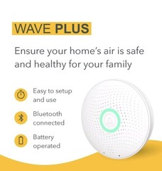Airthings 2930 Wave PlusAir Quality Monitor, White,Smart Indoor Air Quality NEW