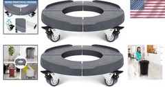 Adjustable Trash Can Roller Base – Set of 2