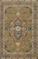 Vintage Geometric Traditional Area Rug 5×6 Hand-knotted Wool Carpet for Any Room