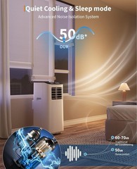 Portable AC Unit 3-in-1 8000 BTU, Air Conditioner Cooling Dehumidifier Fan