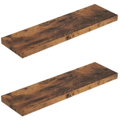 36 In. W X 10.3 In. D Rustic Brown Floating Shelves Decorative Wall Shelf Set of